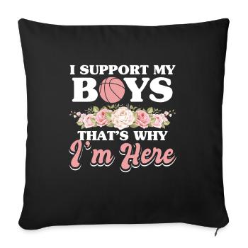 Baseball Mama Proud Mom - Sofa pillowcase 17,3'' x 17,3'' (45 x 45 cm) - black - Front