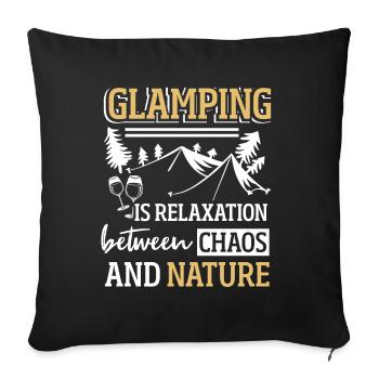 Glamping Glamorous Camping - Sofa pillowcase 17,3'' x 17,3'' (45 x 45 cm) - black - Front