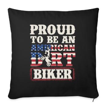 Motocross Enduro Off Road Dirt Biker - Housse de coussin décorative 45 x 45 cm - noir - Devant