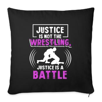 Wrestling Wrestling Wrestle Fighters - Sofa pillowcase 17,3'' x 17,3'' (45 x 45 cm) - black - Front