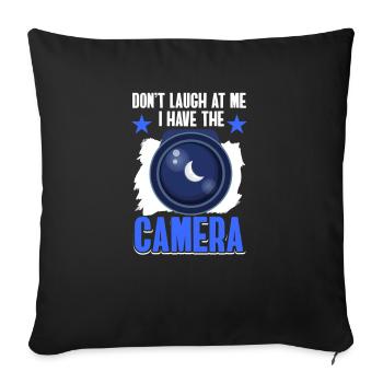 Camera Astrophotography Star Photographer - Sofa pillowcase 17,3'' x 17,3'' (45 x 45 cm) - black - Front