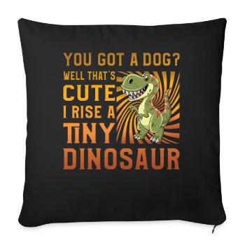 Drôle de dinosaure - Housse de coussin décorative 45 x 45 cm - noir - Devant