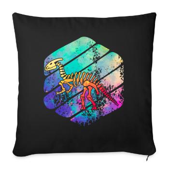 Dinosaur - Sofa pillowcase 17,3'' x 17,3'' (45 x 45 cm) - black - Front
