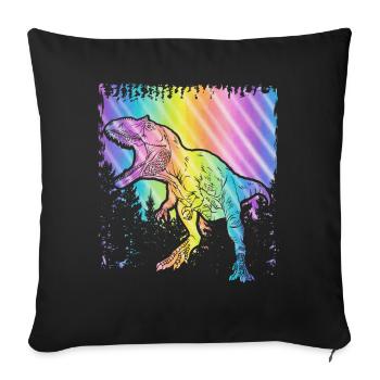 Dinosaure - Housse de coussin décorative 45 x 45 cm - noir - Devant