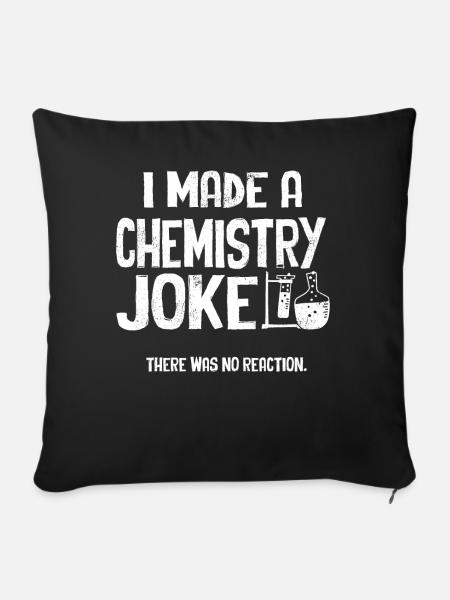 Chemielehrer, Chemiewitz - Sofakissenbezug 45 x 45 cm - Schwarz