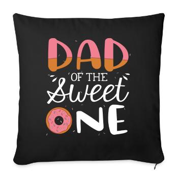 Papa of the sweet - Sofa pillowcase 17,3'' x 17,3'' (45 x 45 cm) - black - Front