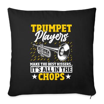 Classical Music Orchestra Brass Lovers - Sofa pillowcase 17,3'' x 17,3'' (45 x 45 cm) - black - Front