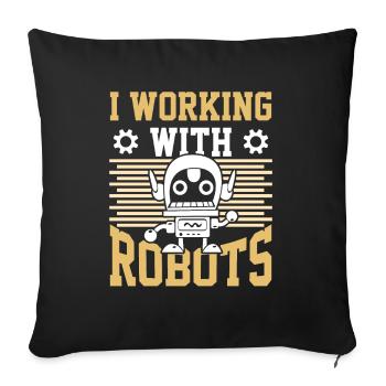 Robot Robotics Engineer - Sofa pillowcase 17,3'' x 17,3'' (45 x 45 cm) - black - Front