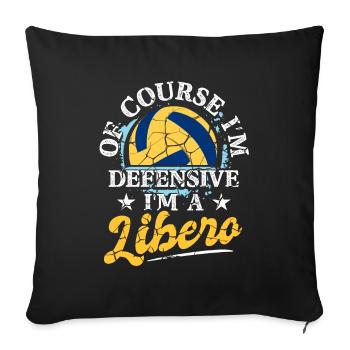 Volleyball Play Ball Game Coach - Sofa pillowcase 17,3'' x 17,3'' (45 x 45 cm) - black - Front