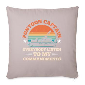 Dock boat motor boating captain - Sofa pillowcase 17,3'' x 17,3'' (45 x 45 cm) - light taupe - Front