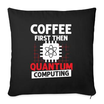Quantum physics qubit - Sofa pillowcase 17,3'' x 17,3'' (45 x 45 cm) - black - Front