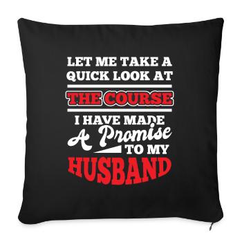 Running Ultramarathon - Sofa pillowcase 17,3'' x 17,3'' (45 x 45 cm) - black - Front