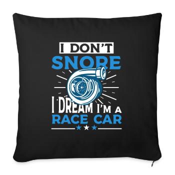 I don't snore Funny snoring - Sofa pillowcase 17,3'' x 17,3'' (45 x 45 cm) - black - Front