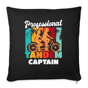 Cycling Professional Tandem Captain - Sofa pillowcase 17,3'' x 17,3'' (45 x 45 cm) - black - Front