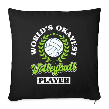 Volleyball Players Coaching Team - Sofa pillowcase 17,3'' x 17,3'' (45 x 45 cm) - black - Front