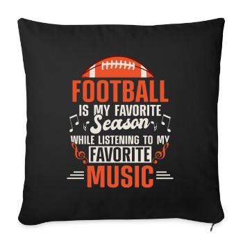 Ball Sports Coach Music Fan - Sofa pillowcase 17,3'' x 17,3'' (45 x 45 cm) - black - Front
