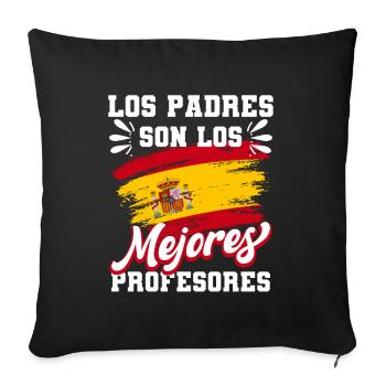 Papa Daddy espagnol Meilleur papa - Housse de coussin décorative 45 x 45 cm - noir - Devant