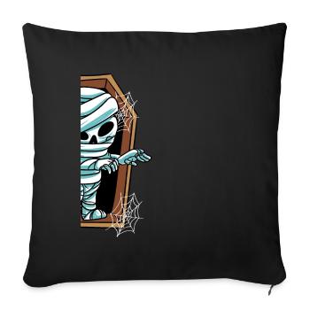 Mummy in the grave Halloween - Sofa pillowcase 17,3'' x 17,3'' (45 x 45 cm) - black - Front