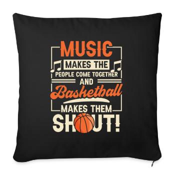Game Sports Music Player Musical Fan - Sofa pillowcase 17,3'' x 17,3'' (45 x 45 cm) - black - Front