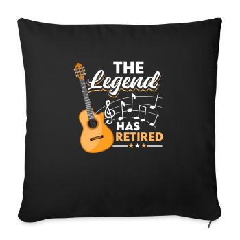 Retirement Legend Classical Guitar Grandpa - Sofa pillowcase 17,3'' x 17,3'' (45 x 45 cm) - black - Front