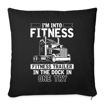 Chauffeurs de camion, camionneurs, conducteurs de voitures - Housse de coussin décorative 45 x 45 cm - noir - Devant