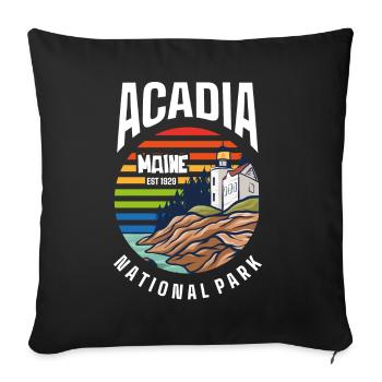 Acadia National Park - Sofa pillowcase 17,3'' x 17,3'' (45 x 45 cm) - black - Front