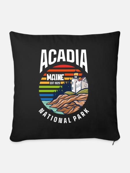 Acadia-Nationalpark - Sofakissenbezug 45 x 45 cm - Schwarz