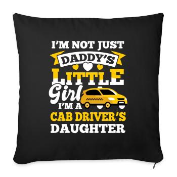 Taxi Vehicle Taxi Driver Daughter - Sofa pillowcase 17,3'' x 17,3'' (45 x 45 cm) - black - Front