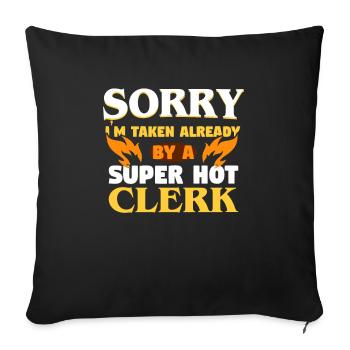 Déjà affecté à un employé - Housse de coussin décorative 45 x 45 cm - noir - Devant