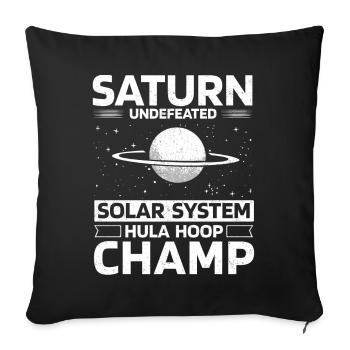Saturn Planet, Planets, Universe - Sofa pillowcase 17,3'' x 17,3'' (45 x 45 cm) - black - Front