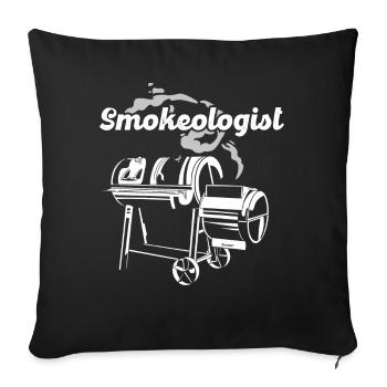 Smokoligist, BBQ, Grill, - Sofakissenbezug 45 x 45 cm - Schwarz - Vorne