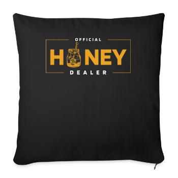 Honey Merchant, Honey Comp, - Sofa pillowcase 17,3'' x 17,3'' (45 x 45 cm) - black - Front