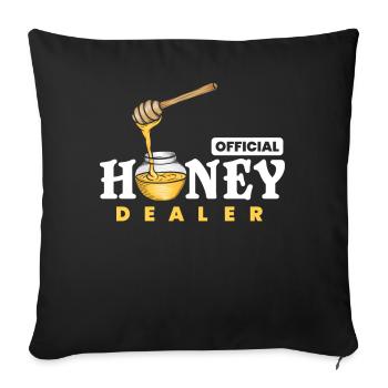 Honey Merchant, Honey Comp, - Sofa pillowcase 17,3'' x 17,3'' (45 x 45 cm) - black - Front