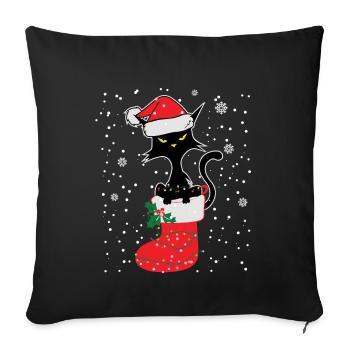 Funny Humor Christmas - Sofa pillowcase 17,3'' x 17,3'' (45 x 45 cm) - black - Front