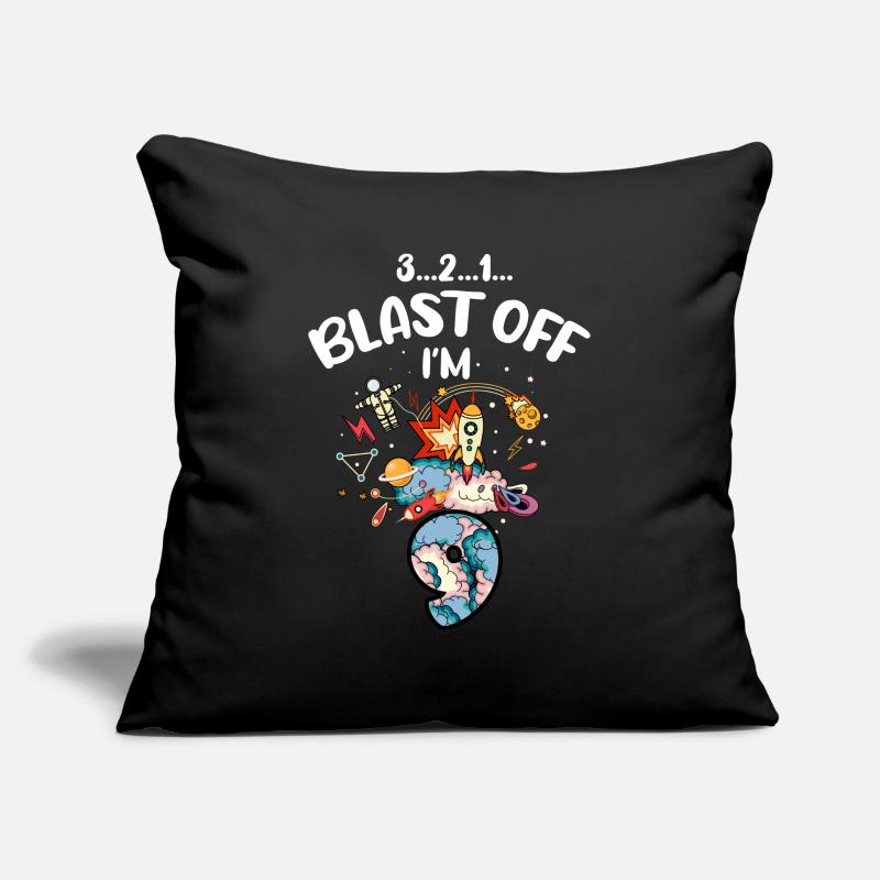Blast Off I am 9 years old, 9th birthday Sofa pillowcase 17,3'' x 17,3'' (45 x 45 cm)