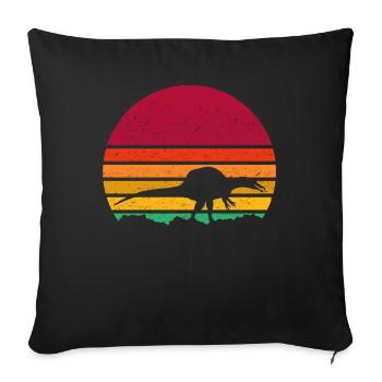 Spinosaurus Style rétro - Housse de coussin décorative 45 x 45 cm - noir - Devant