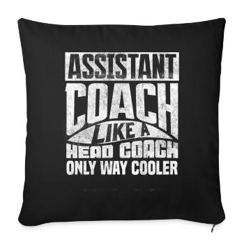 Co-Trainer, Coaching - Sofa pillowcase 17,3'' x 17,3'' (45 x 45 cm) - black - Front