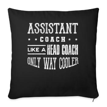 Co-Trainer, Coaching - Sofa pillowcase 17,3'' x 17,3'' (45 x 45 cm) - black - Front