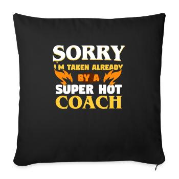 Déjà assigné à un formateur - Housse de coussin décorative 45 x 45 cm - noir - Devant