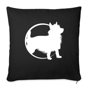 Australian Terrier - Sofa pillowcase 17,3'' x 17,3'' (45 x 45 cm) - black - Front