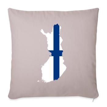 Finland Flag Country Outline Shape - Sofa pillowcase 17,3'' x 17,3'' (45 x 45 cm) - light taupe - Front