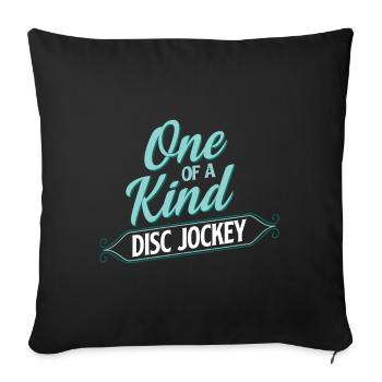 DJ Einzigartiger Disc Jockey - Sofakissenbezug 45 x 45 cm - Schwarz - Vorne