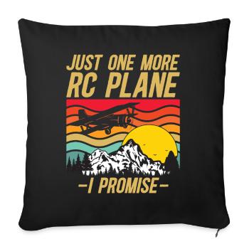 RC Avion modéliste Modélisme Avion - Housse de coussin décorative 45 x 45 cm - noir - Devant