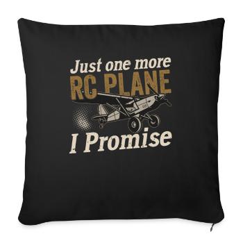 RC Avion modéliste Modélisme Avion - Housse de coussin décorative 45 x 45 cm - noir - Devant
