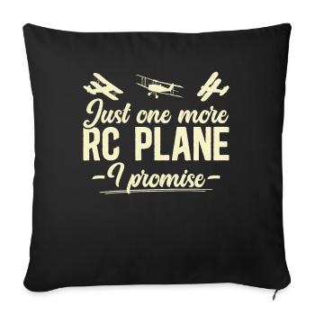 RC Avion modéliste Modélisme Avion - Housse de coussin décorative 45 x 45 cm - noir - Devant