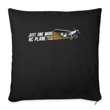 RC Avion modéliste Modélisme Avion - Housse de coussin décorative 45 x 45 cm - noir - Devant
