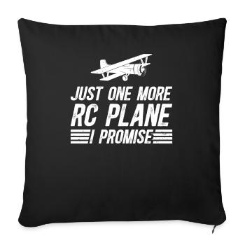 RC Avion modéliste Modélisme Avion - Housse de coussin décorative 45 x 45 cm - noir - Devant