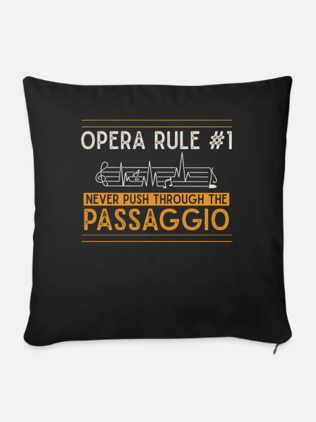 Opernsänger, Gesang, Opera - Sofakissenbezug 45 x 45 cm - Schwarz