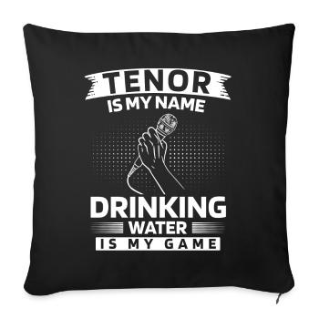 Opera singer, voice, opera - Sofa pillowcase 17,3'' x 17,3'' (45 x 45 cm) - black - Front