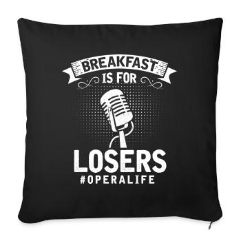 Opera singer, voice, opera - Sofa pillowcase 17,3'' x 17,3'' (45 x 45 cm) - black - Front